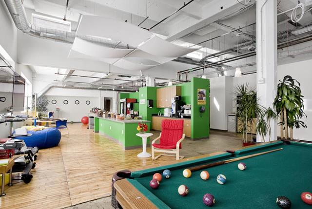 Ambiente descontraído nos escritórios da Google