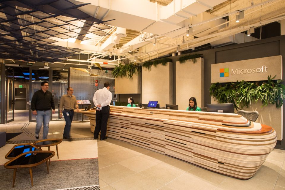 Recepção da nova sede da Microsoft. (Foto: Divulgação)