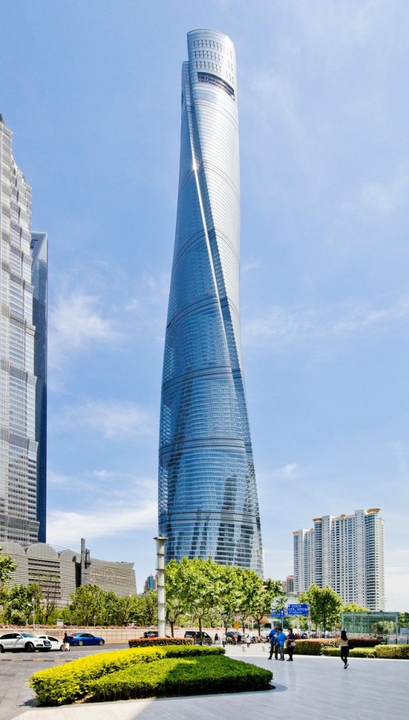 Shanghai Tower, que foi projetada pela Gensler, que é tida como uma das maiores empresas de arquitetura do mundo.
