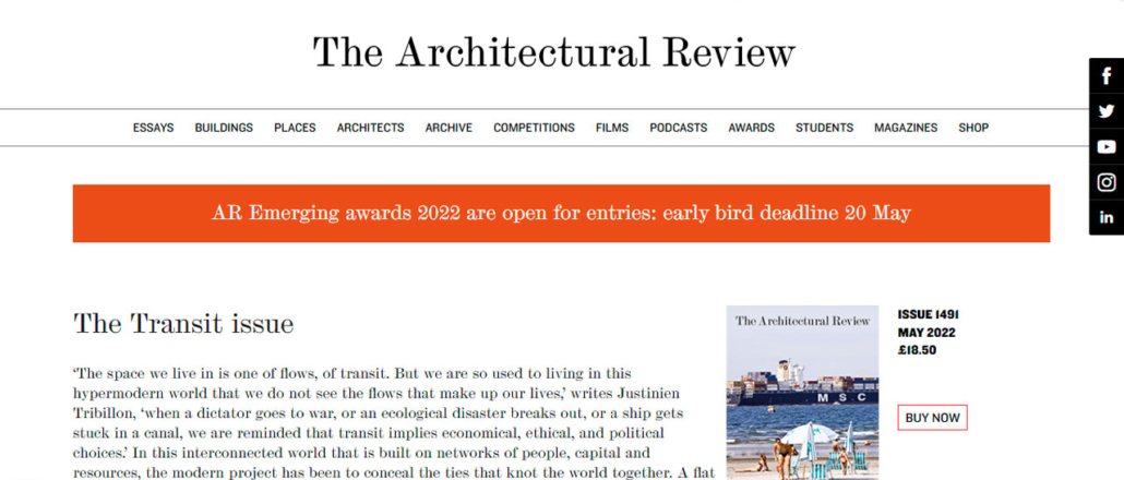 architecture review magazine